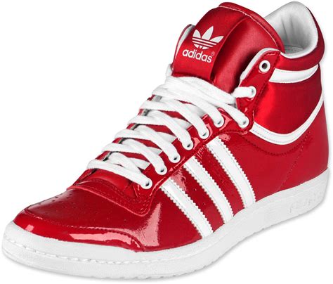 adidas high top ten weiß rot